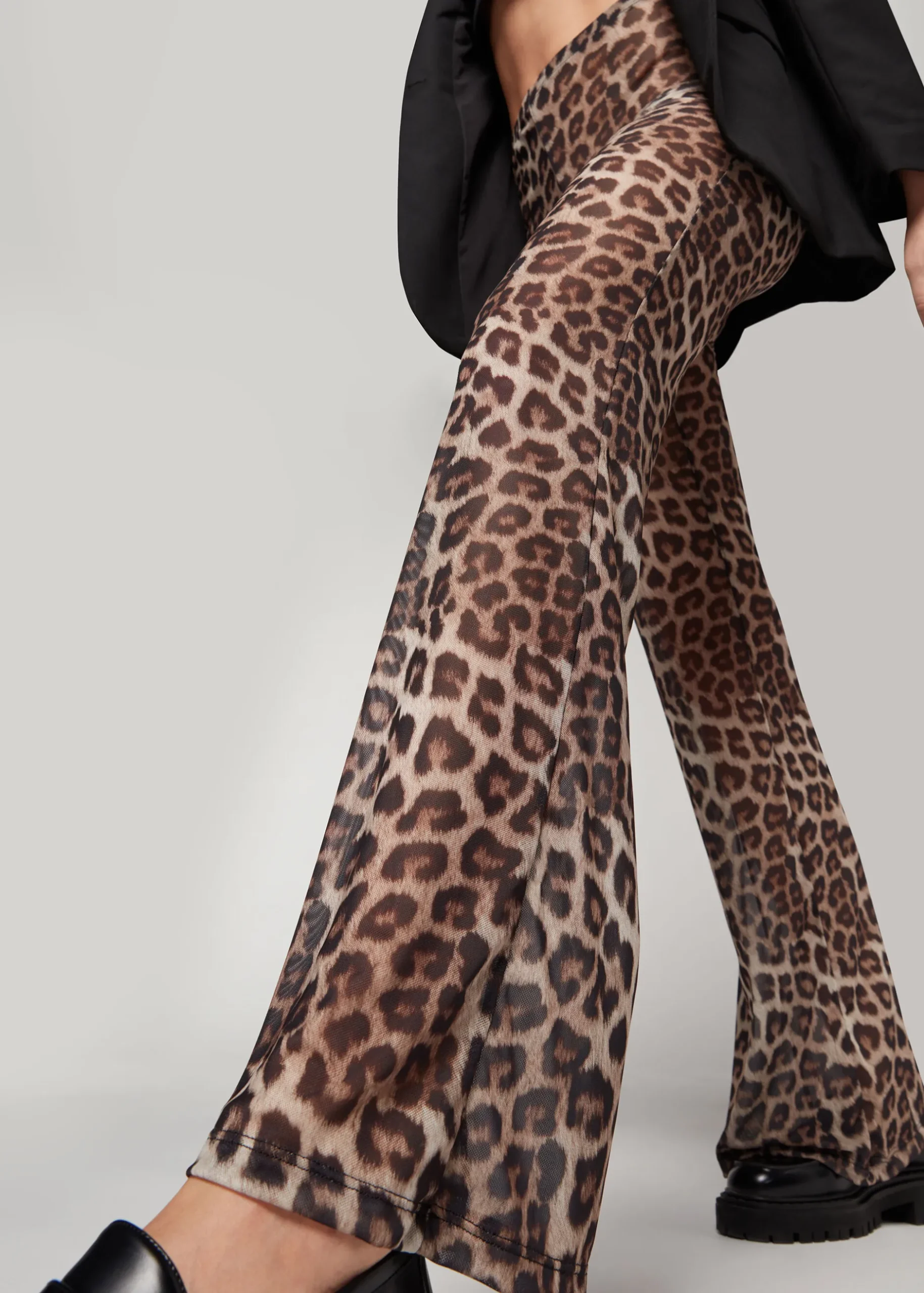 Women Calzedonia Printed Tulle Flared Leggings