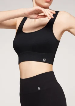 Women Calzedonia Ribbed Seamless Sport Top