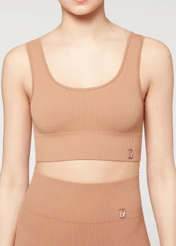 Women Calzedonia Ribbed Seamless Sport Top