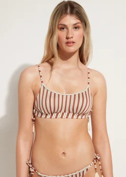 Women Calzedonia Rodi Stripe Crop Bikini Top