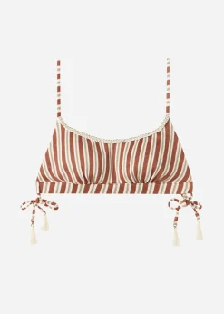 Women Calzedonia Rodi Stripe Crop Bikini Top