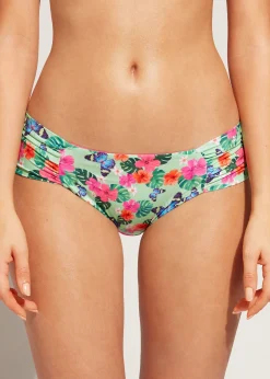 Women Calzedonia Ruched Bikini Bottoms Malibu