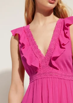 Women Calzedonia Ruffle Passementerie Short Dress