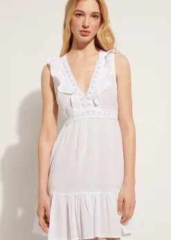 Women Calzedonia Ruffle Passementerie Short Dress