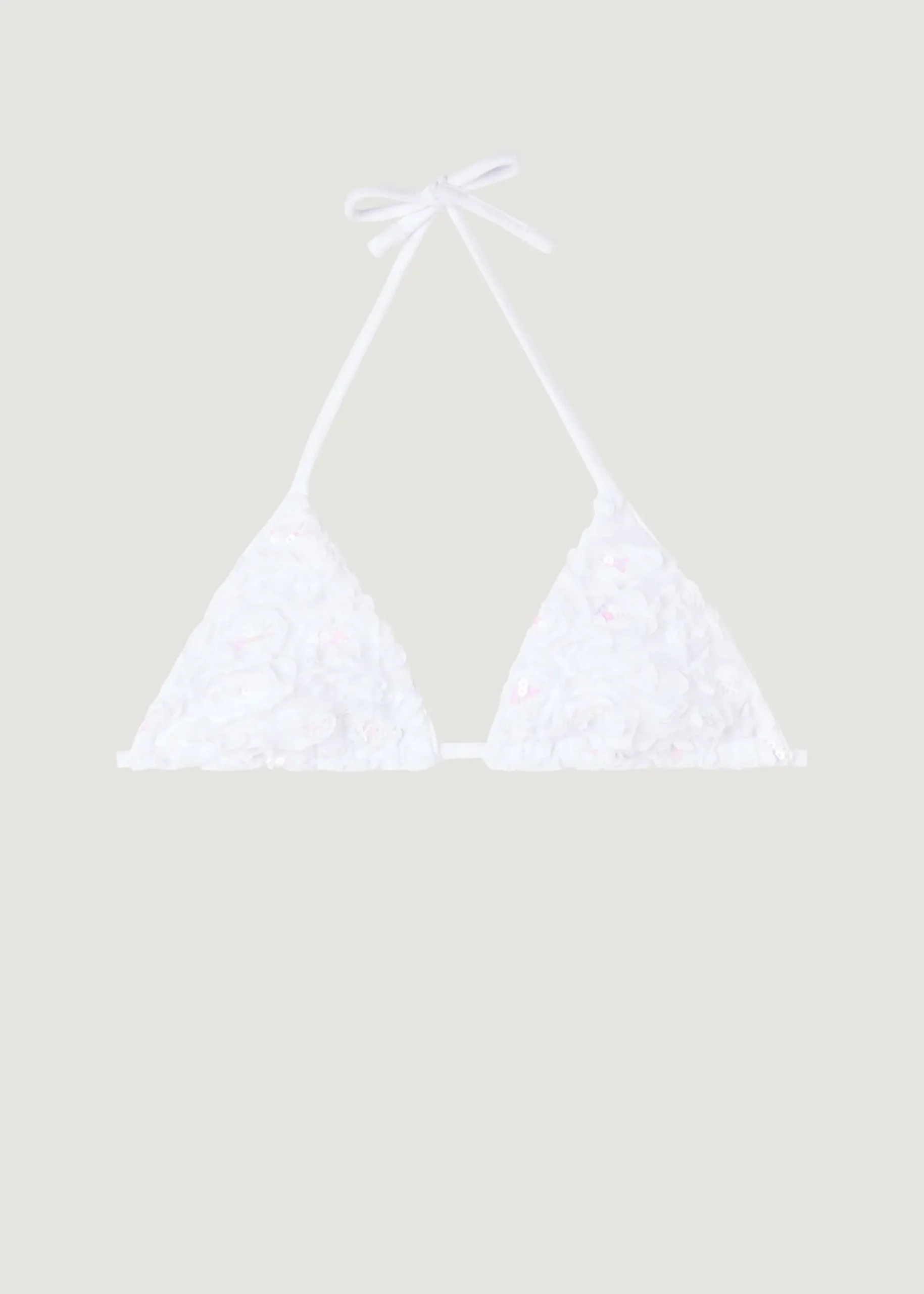 Women Calzedonia Sequin Floral Slide Triangle Bikini Top Parigi