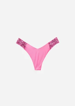 Women Calzedonia Sequin High-Leg Brazilian Bikini Bottoms Cannes