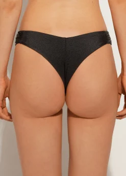 Women Calzedonia Sequin High-Leg Brazilian Bikini Bottoms Cannes