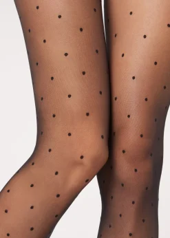 Women Calzedonia Sheer Polka Dot Tights