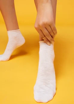 Women Calzedonia Short Socks With Linen