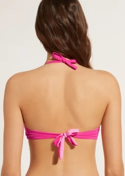 Women Calzedonia Soft Graduated Crossover Padded Triangle Bikini Top Indonesia