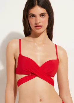 Women Calzedonia Soft Graduated Padded Push Up Bikini Top Indonesia