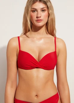 Women Calzedonia Soft Super-Padded Graduated Push-Up Bikini Top Indonesia