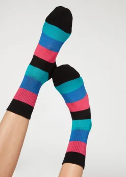 Women Calzedonia Stripe Patterned Short Socks