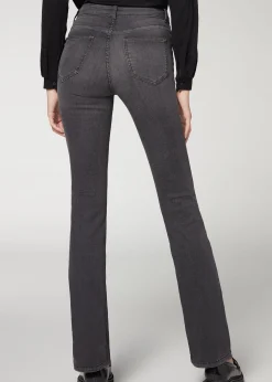 Women Calzedonia Super Flex Denim High-Waisted Bootcut Jeans