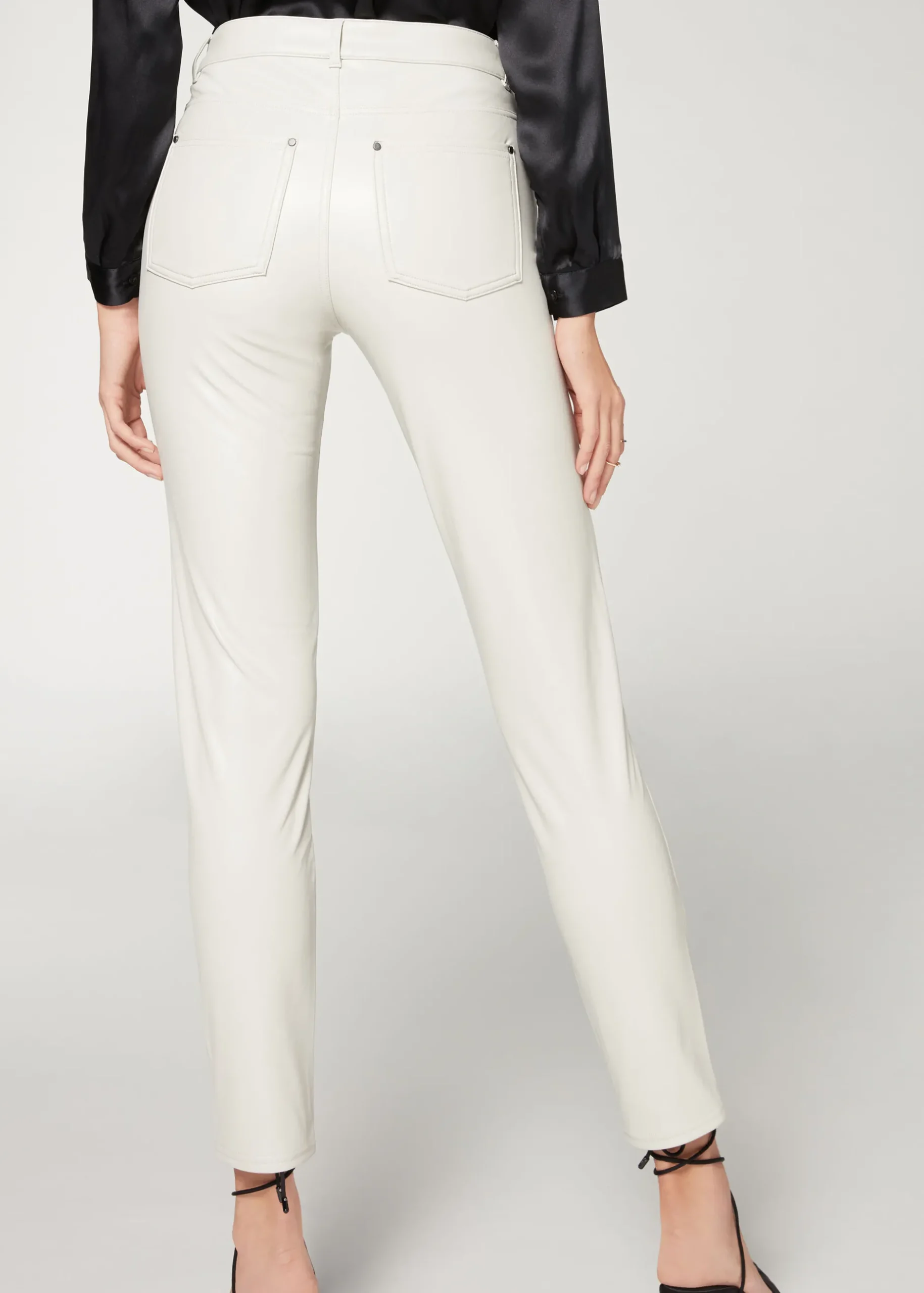 Women Calzedonia Thermal Leather-Look Leggings