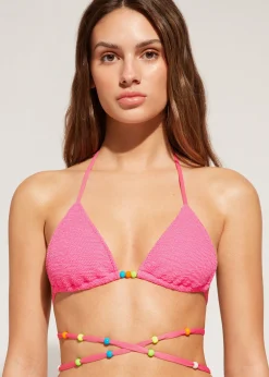 Women Calzedonia Tie Slide Triangle Bikini Top San Diego
