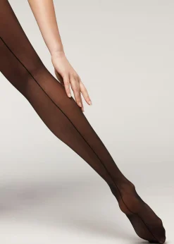 Women Calzedonia Total Shaper Back Seam Tights
