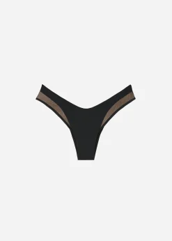 Women Calzedonia Tulle Insert Shaped Waist Bikini Bottoms Tokyo