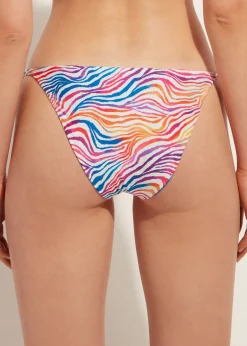Women Calzedonia Zebra Pattern Bikini Bottoms Malaga